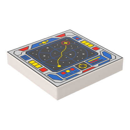 Bedruckte LEGO® Fliese 2x2 -  Space Controll-Panel 14