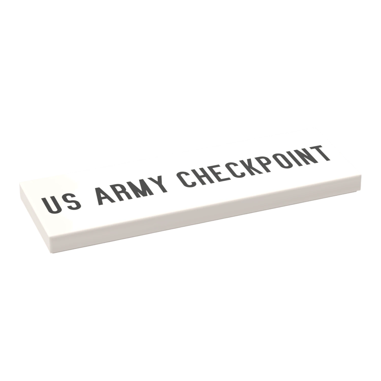 Bedruckte LEGO® Fliese 2x6 - US ARMY CHECKPOINT