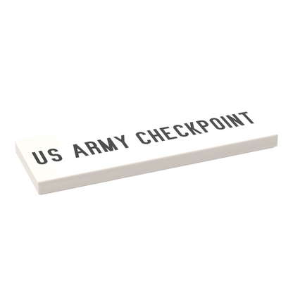 Bedruckte LEGO® Fliese 2x6 - US ARMY CHECKPOINT