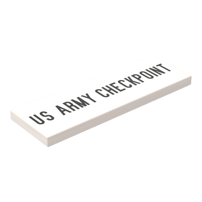 Bedruckte LEGO® Fliese 2x6 - US ARMY CHECKPOINT