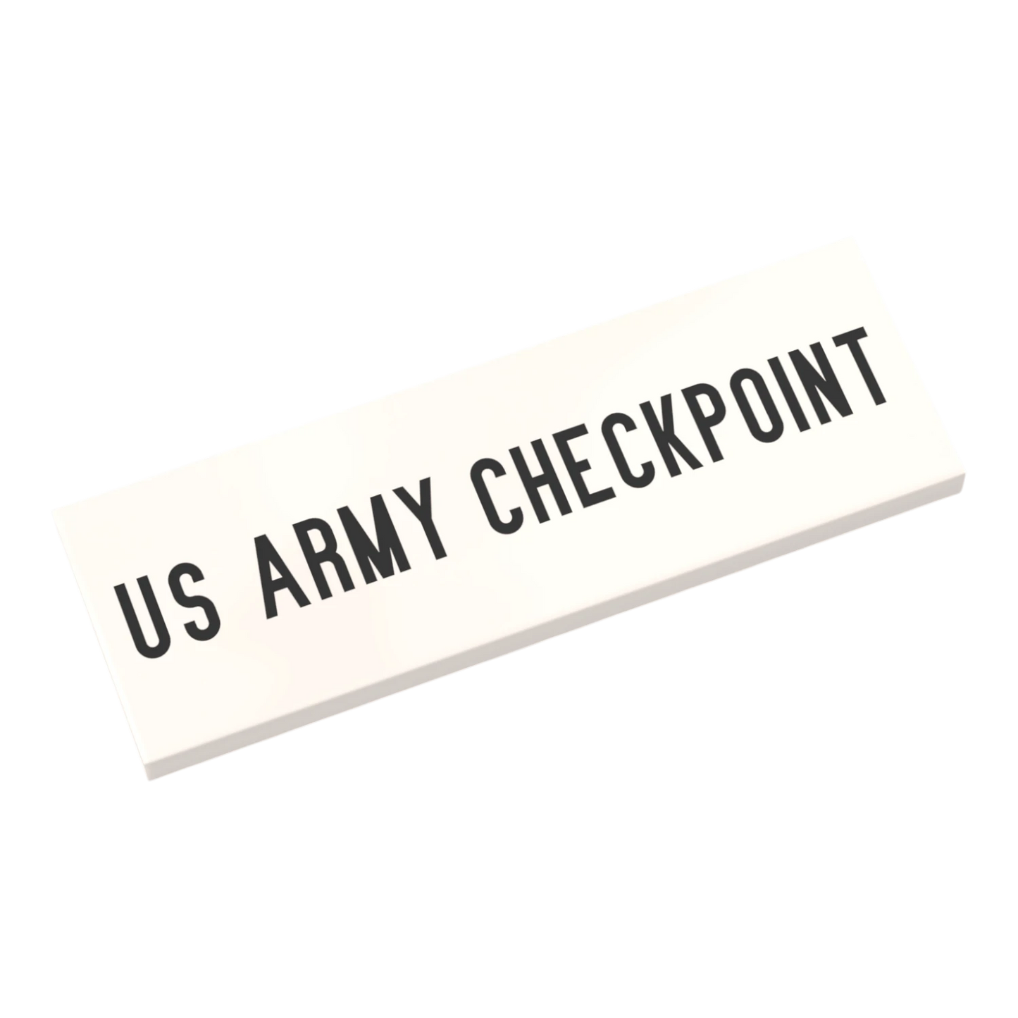Bedruckte LEGO® Fliese 2x6 - US ARMY CHECKPOINT
