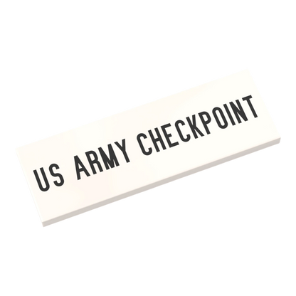 Bedruckte LEGO® Fliese 2x6 - US ARMY CHECKPOINT