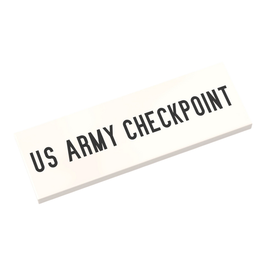 Bedruckte LEGO® Fliese 2x6 - US ARMY CHECKPOINT