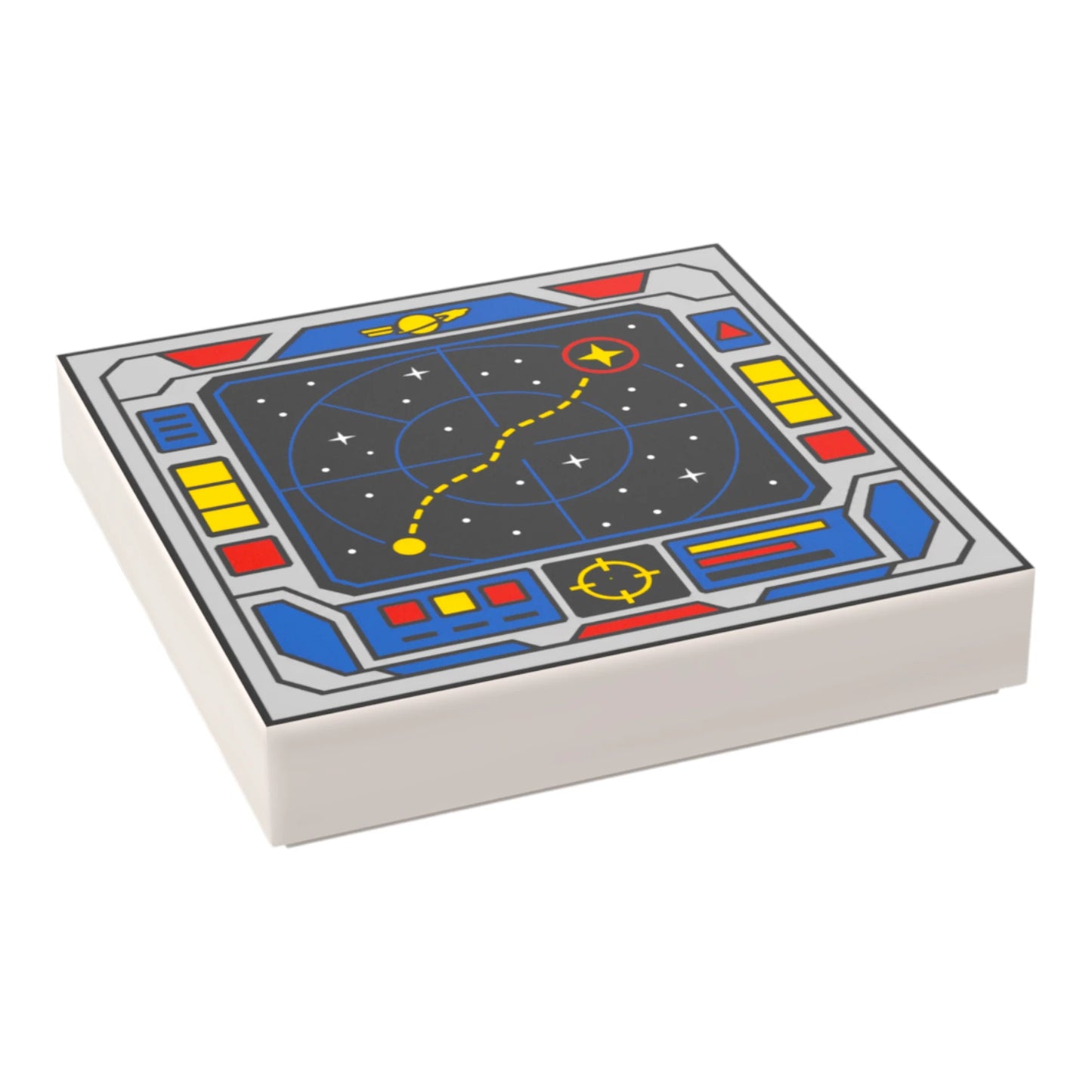Bedruckte LEGO® Fliese 2x2 -  Space Controll-Panel 14
