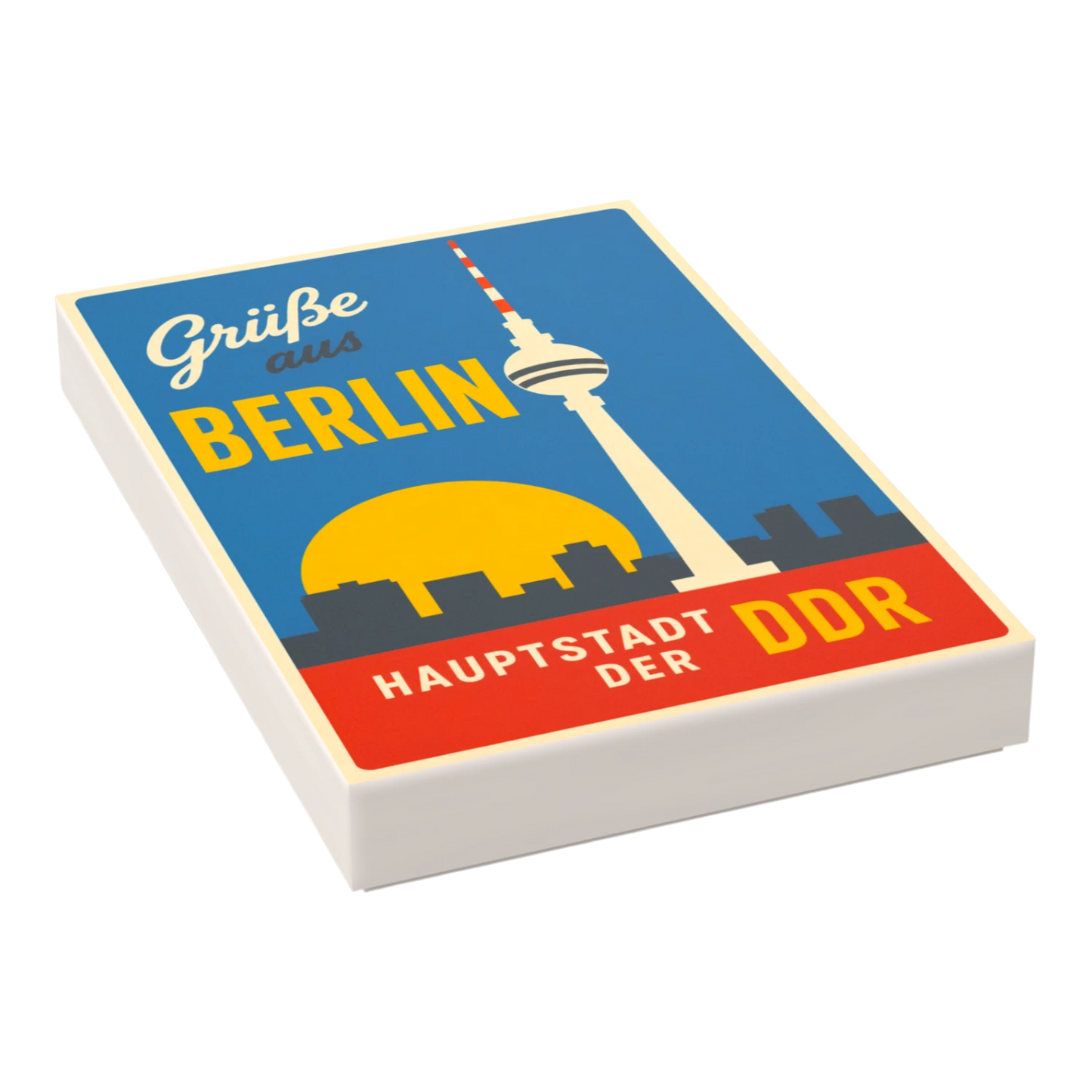 Bedruckte LEGO® Fliese 2x3 - Ostalgie Werbeplakat 'Berlin'