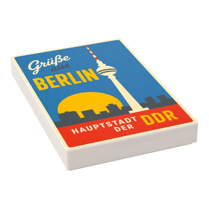 Bedruckte LEGO® Fliese 2x3 - Ostalgie Werbeplakat 'Berlin'
