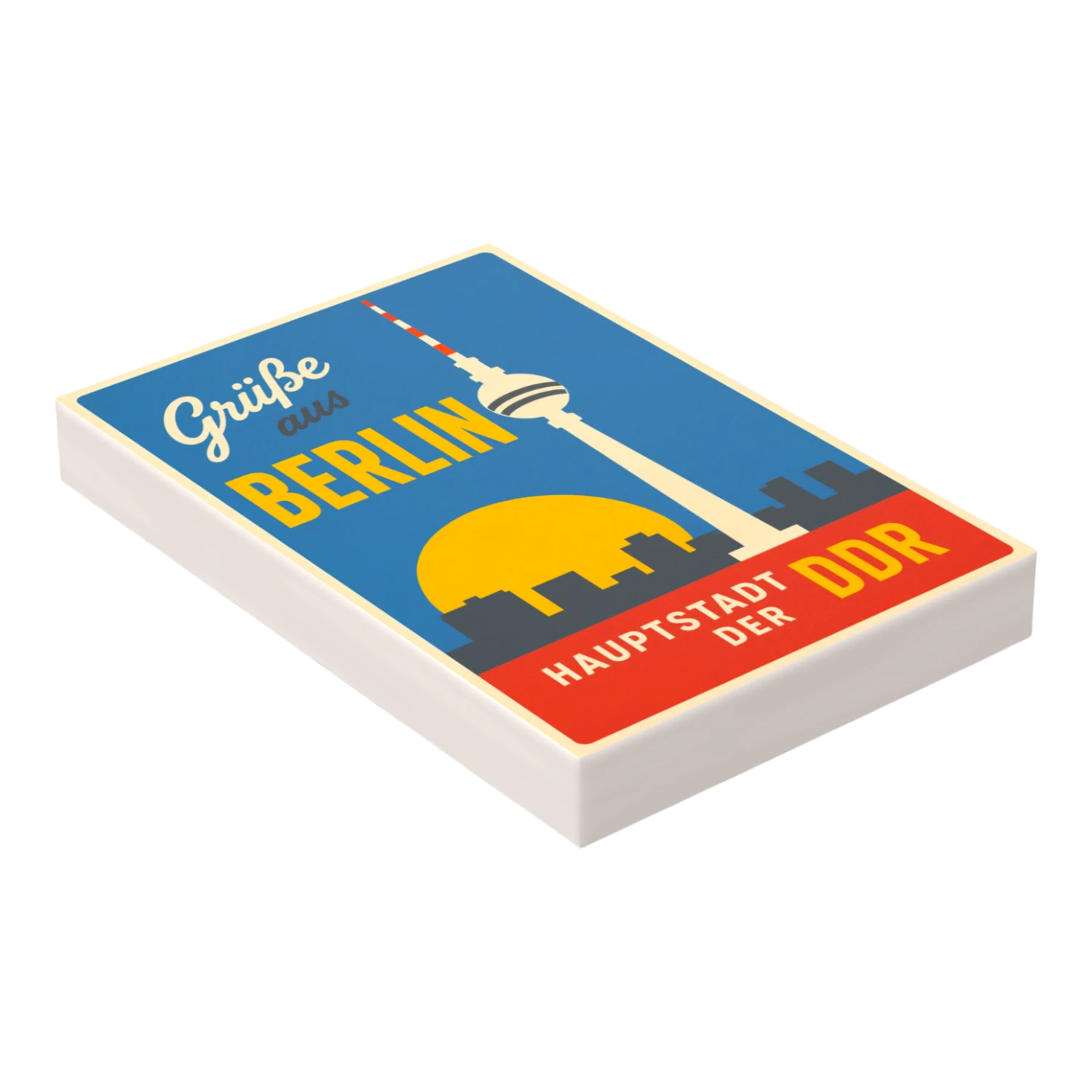Bedruckte LEGO® Fliese 2x3 - Ostalgie Werbeplakat 'Berlin'