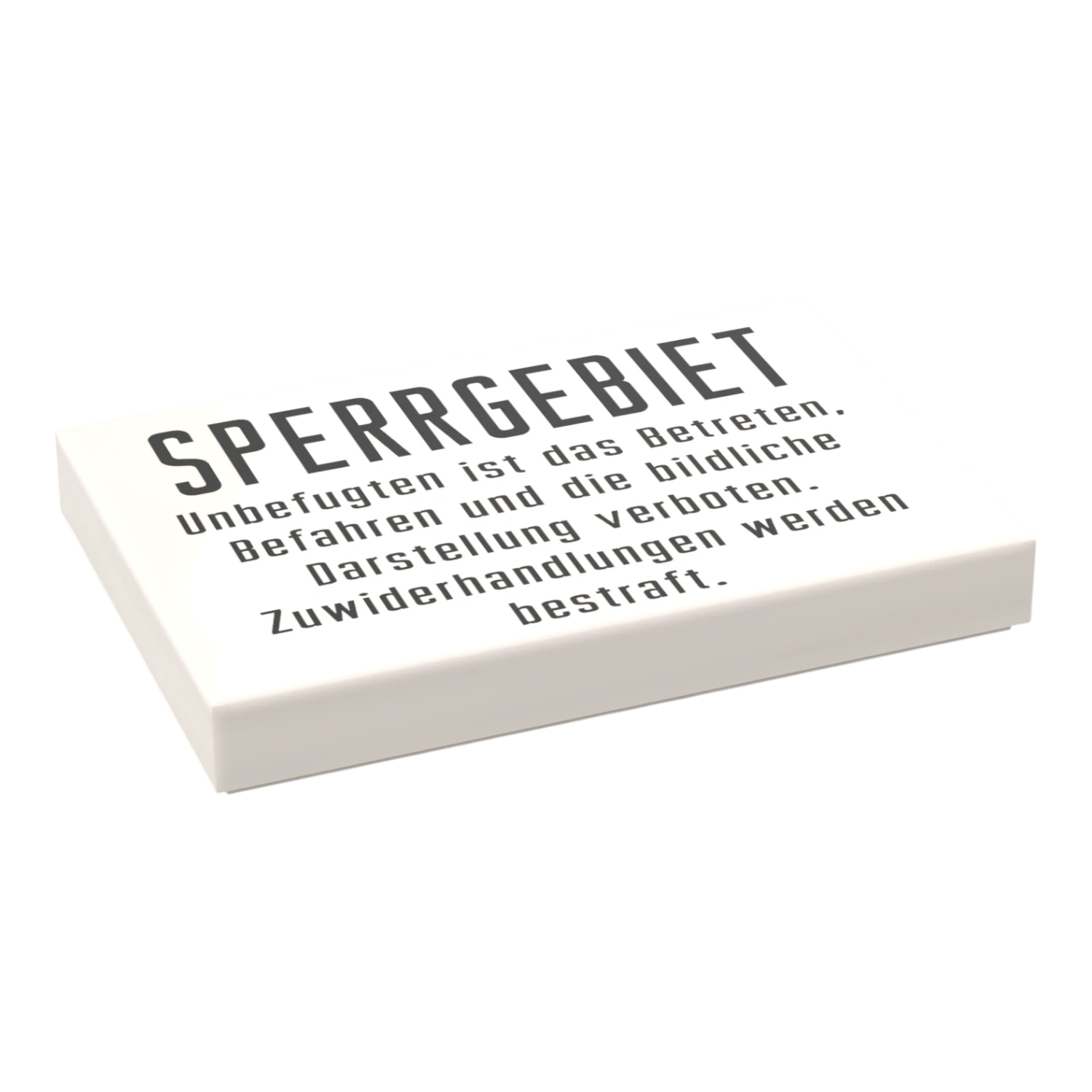Bedruckte LEGO® Fliese 2x3 - Sperrgebiet DDR