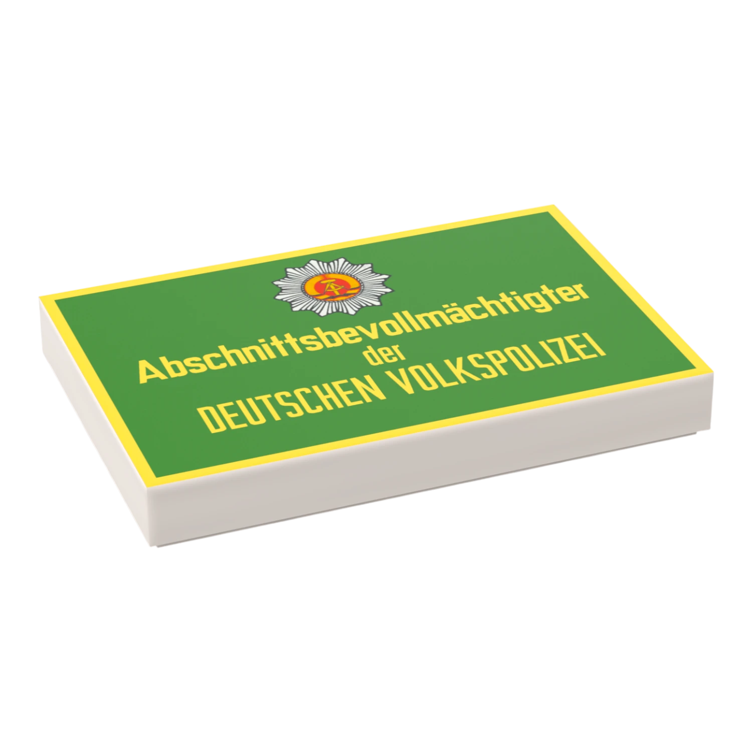 Bedruckte LEGO® Fliese 2x3 - Abschnittsbevollmächtigter Volkspolizei