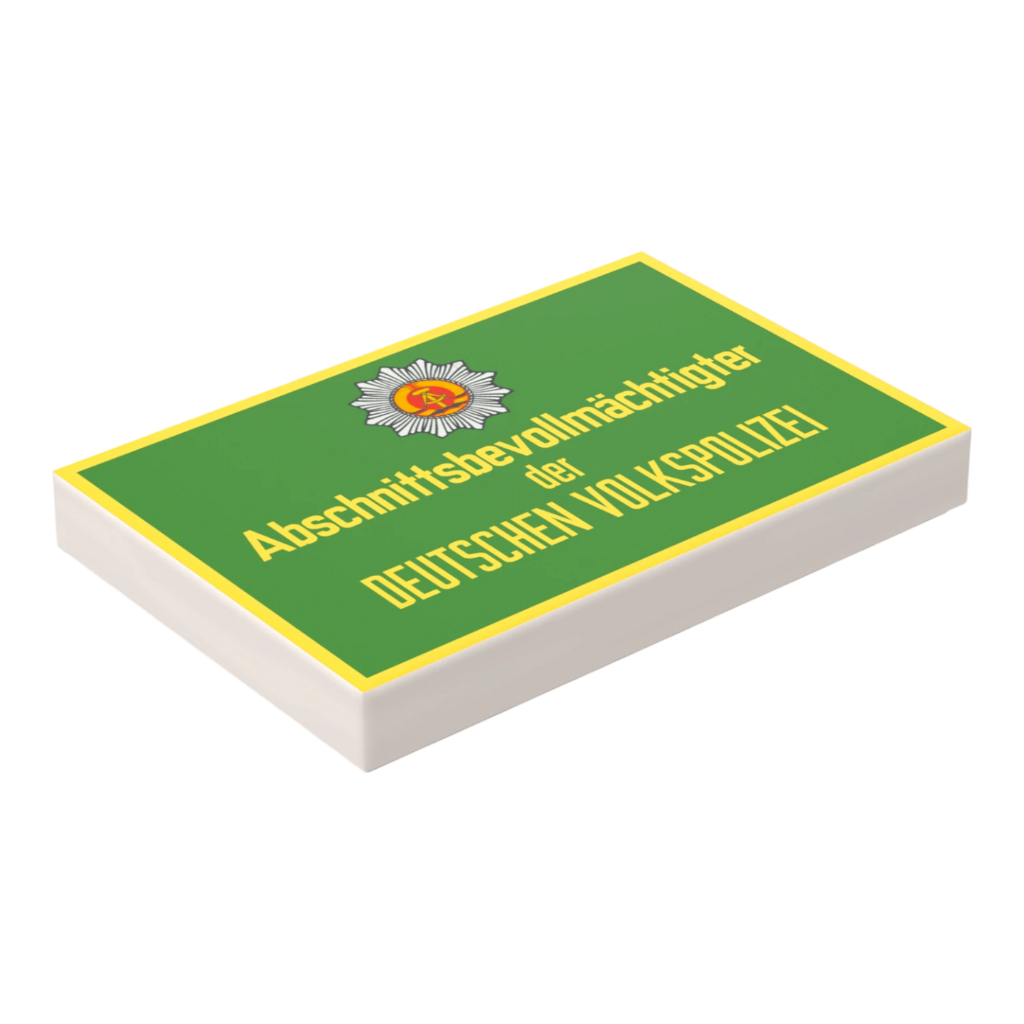 Bedruckte LEGO® Fliese 2x3 - Abschnittsbevollmächtigter Volkspolizei