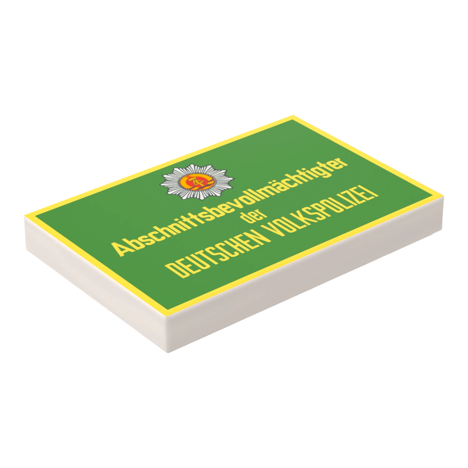 Bedruckte LEGO® Fliese 2x3 - Abschnittsbevollmächtigter Volkspolizei
