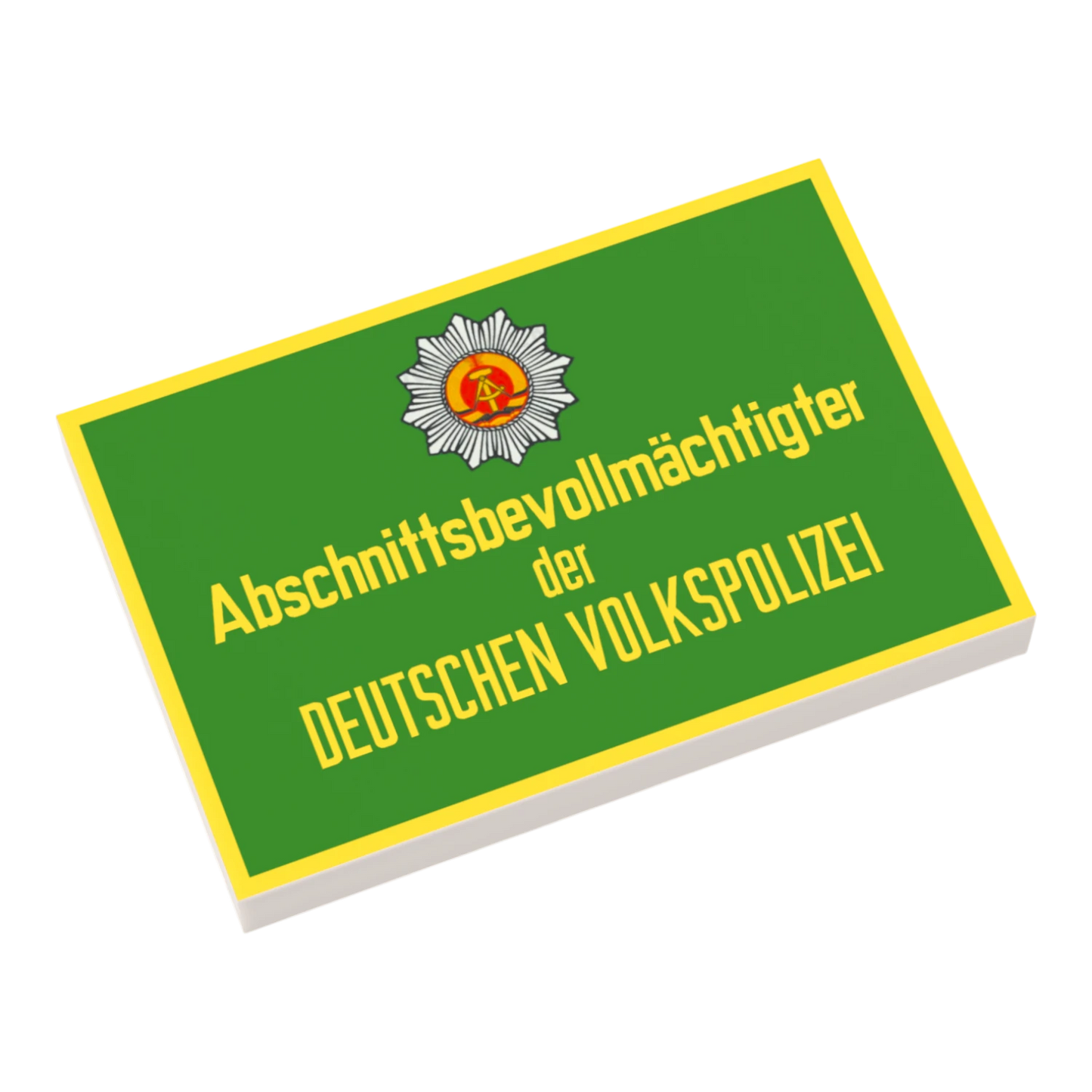 Bedruckte LEGO® Fliese 2x3 - Abschnittsbevollmächtigter Volkspolizei