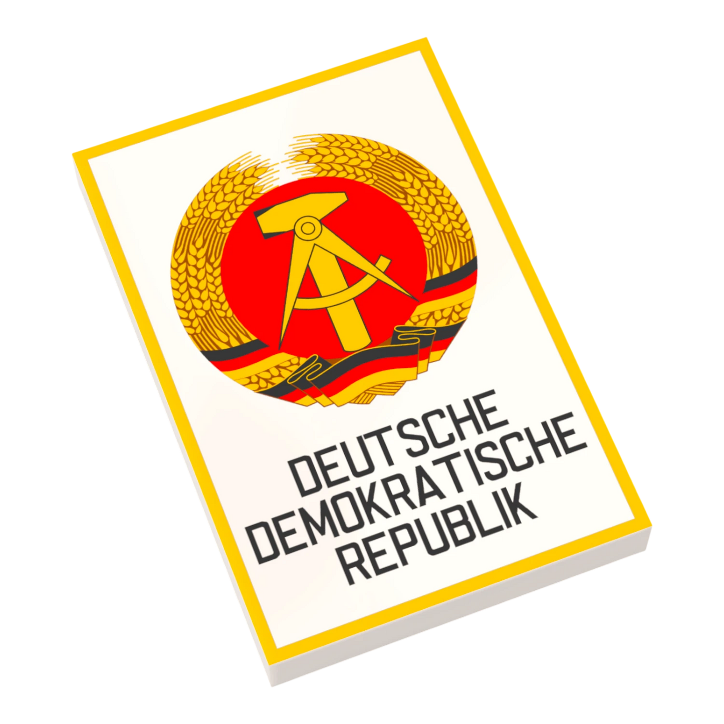 Bedruckte LEGO® Fliese 2x3 - DDR Schild