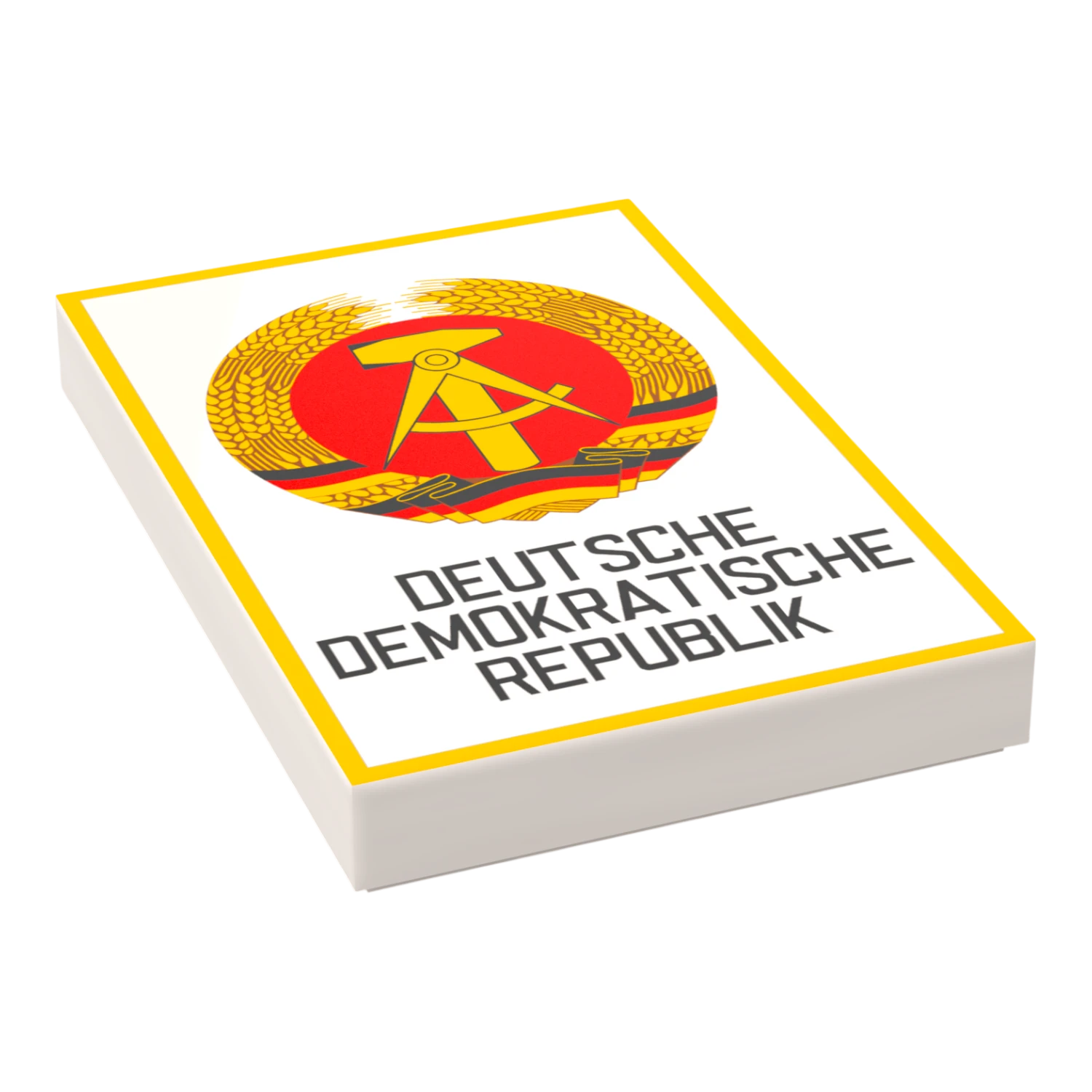 Bedruckte LEGO® Fliese 2x3 - DDR Schild