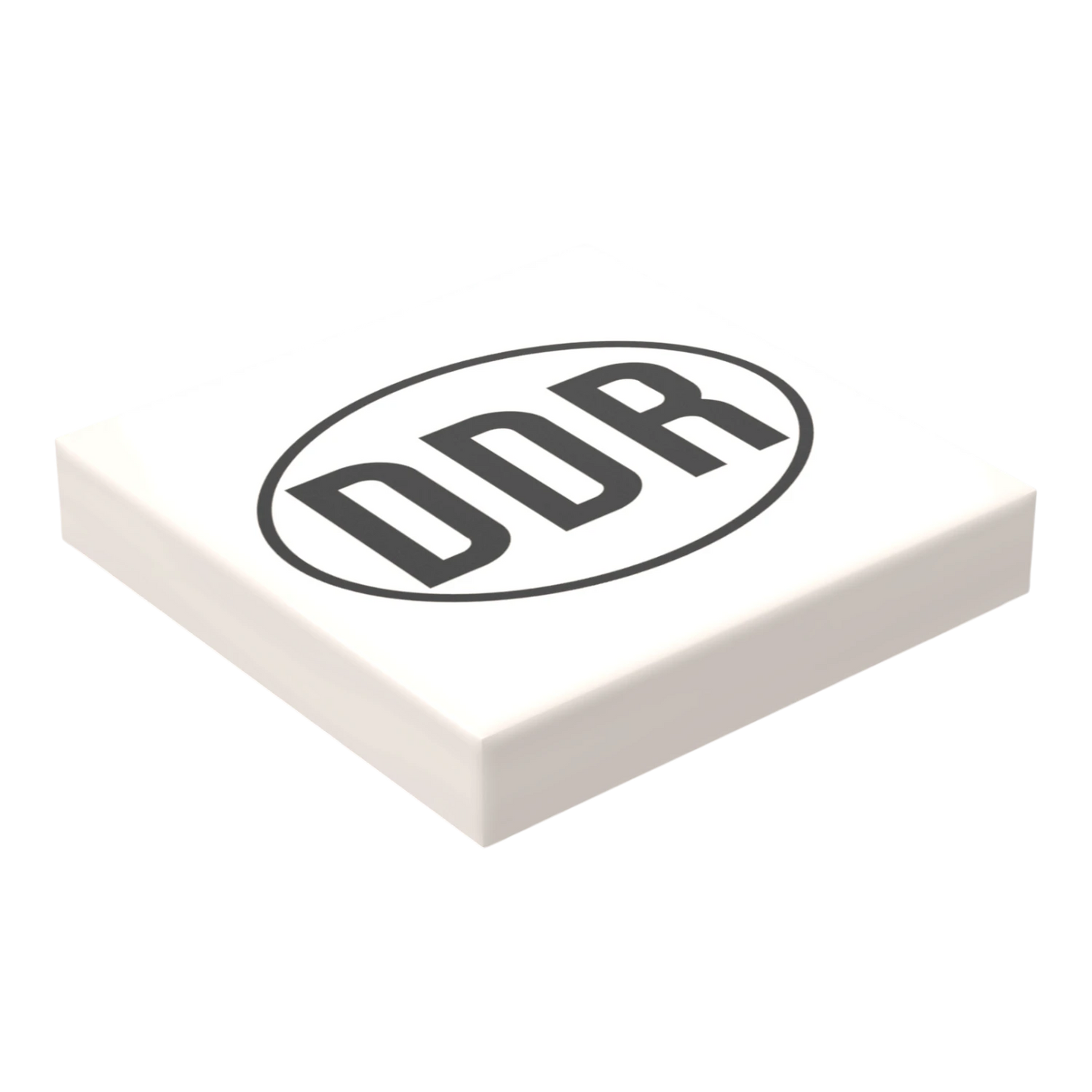 Bedruckte LEGO® Fliese 2x3 - DDR Oval