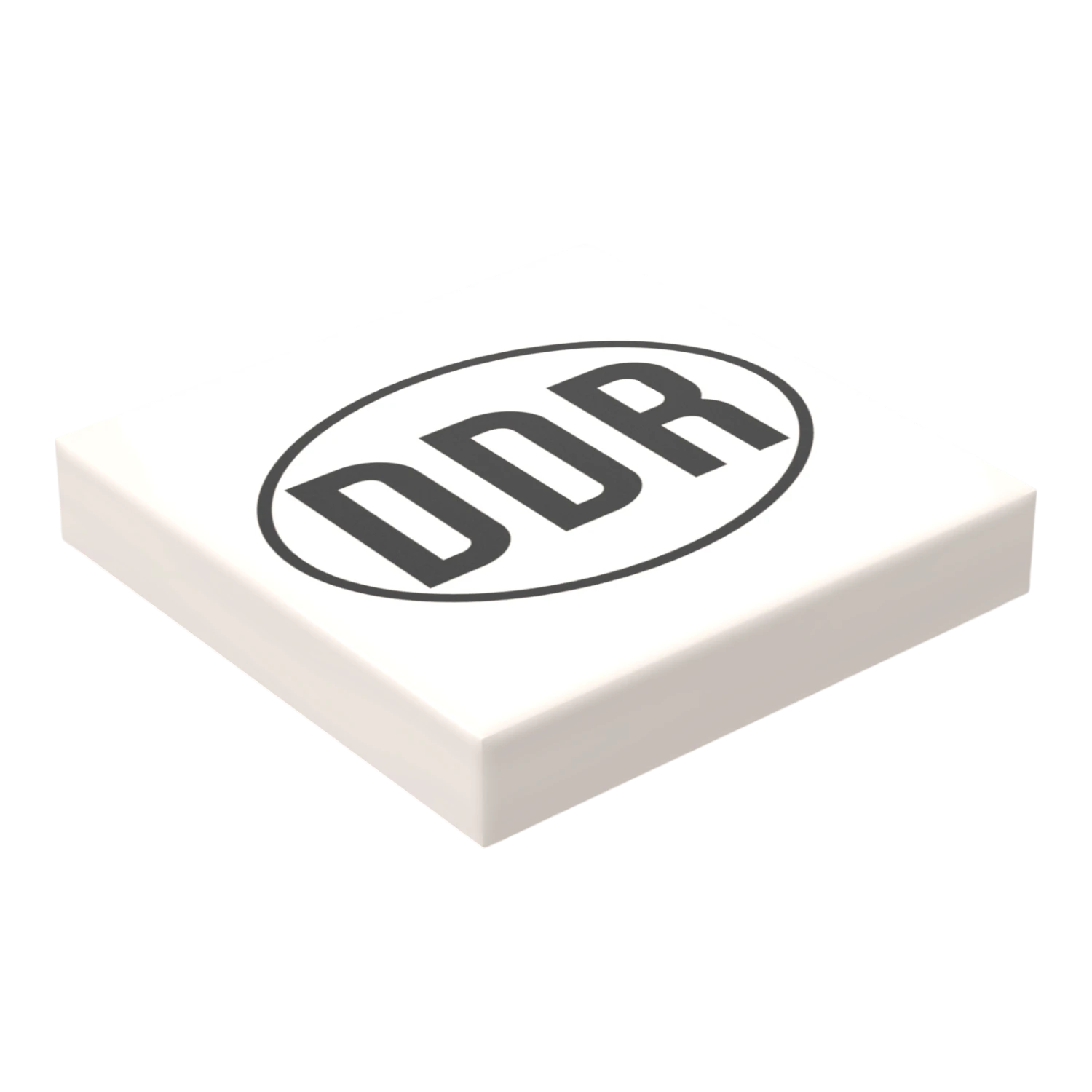 Bedruckte LEGO® Fliese 2x3 - DDR Oval