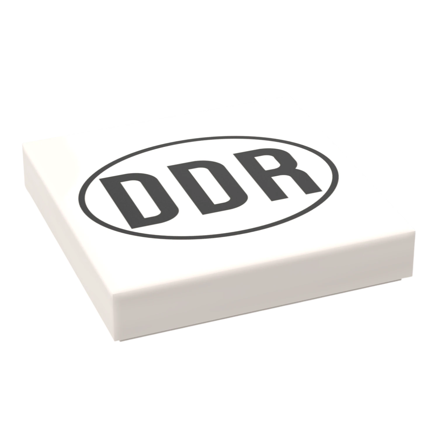Bedruckte LEGO® Fliese 2x3 - DDR Oval