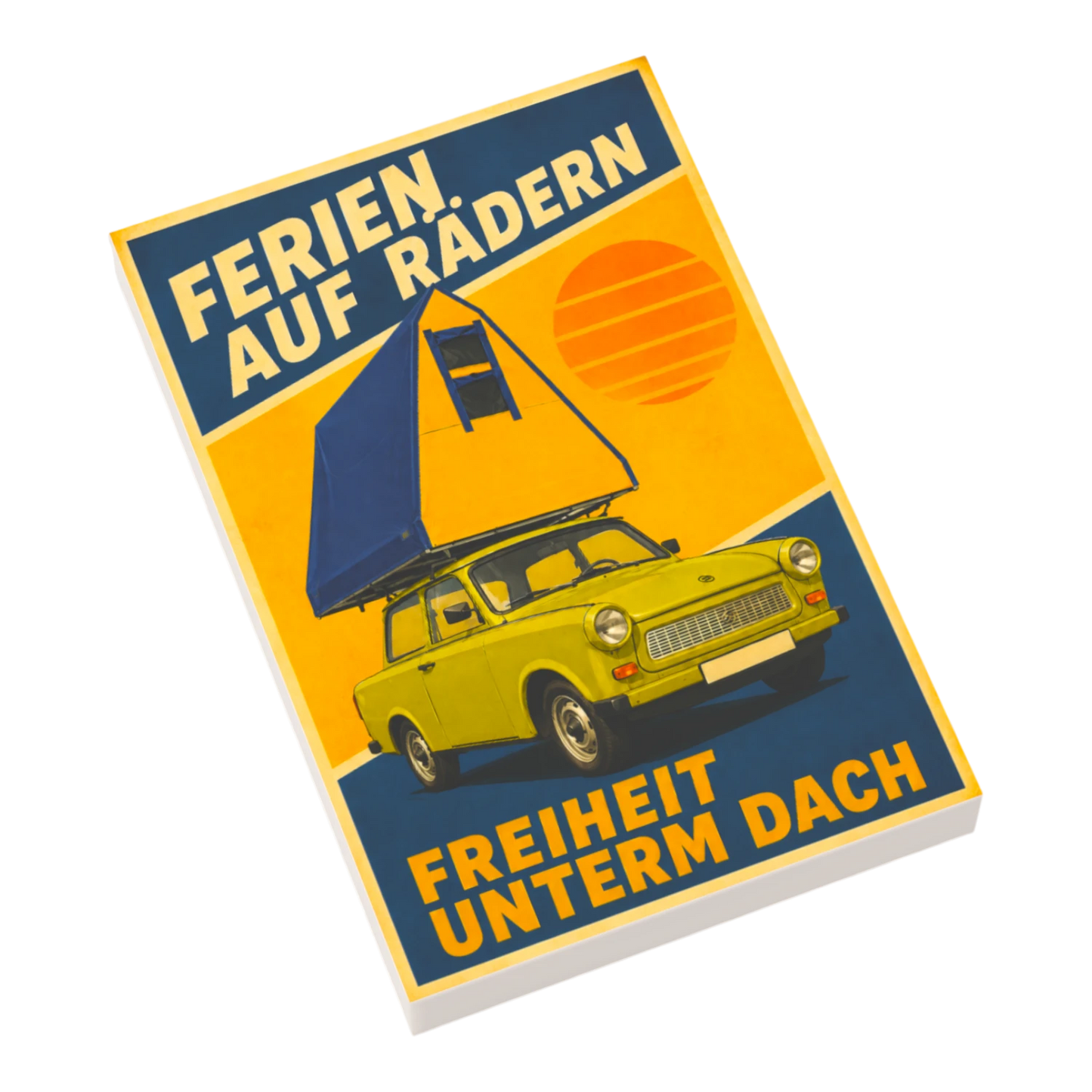 Bedruckte LEGO® Fliese 2x3 - Ostalgie Werbeplakat 'Dachzelt'