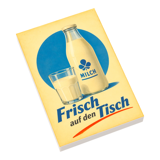 Bedruckte LEGO® Fliese 2x3 - Ostalgie Werbeplakat 'Milch'