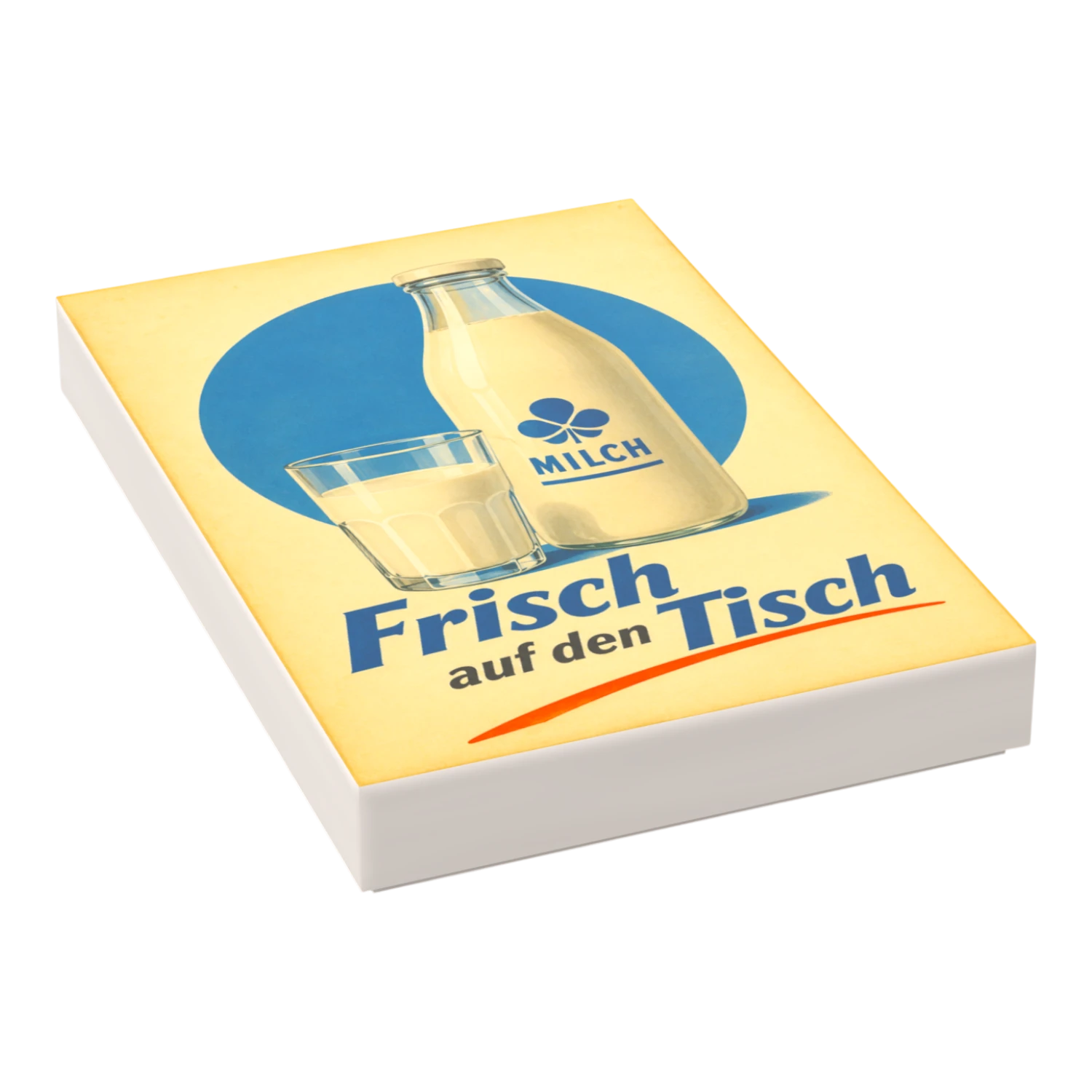 Bedruckte LEGO® Fliese 2x3 - Ostalgie Werbeplakat 'Milch'