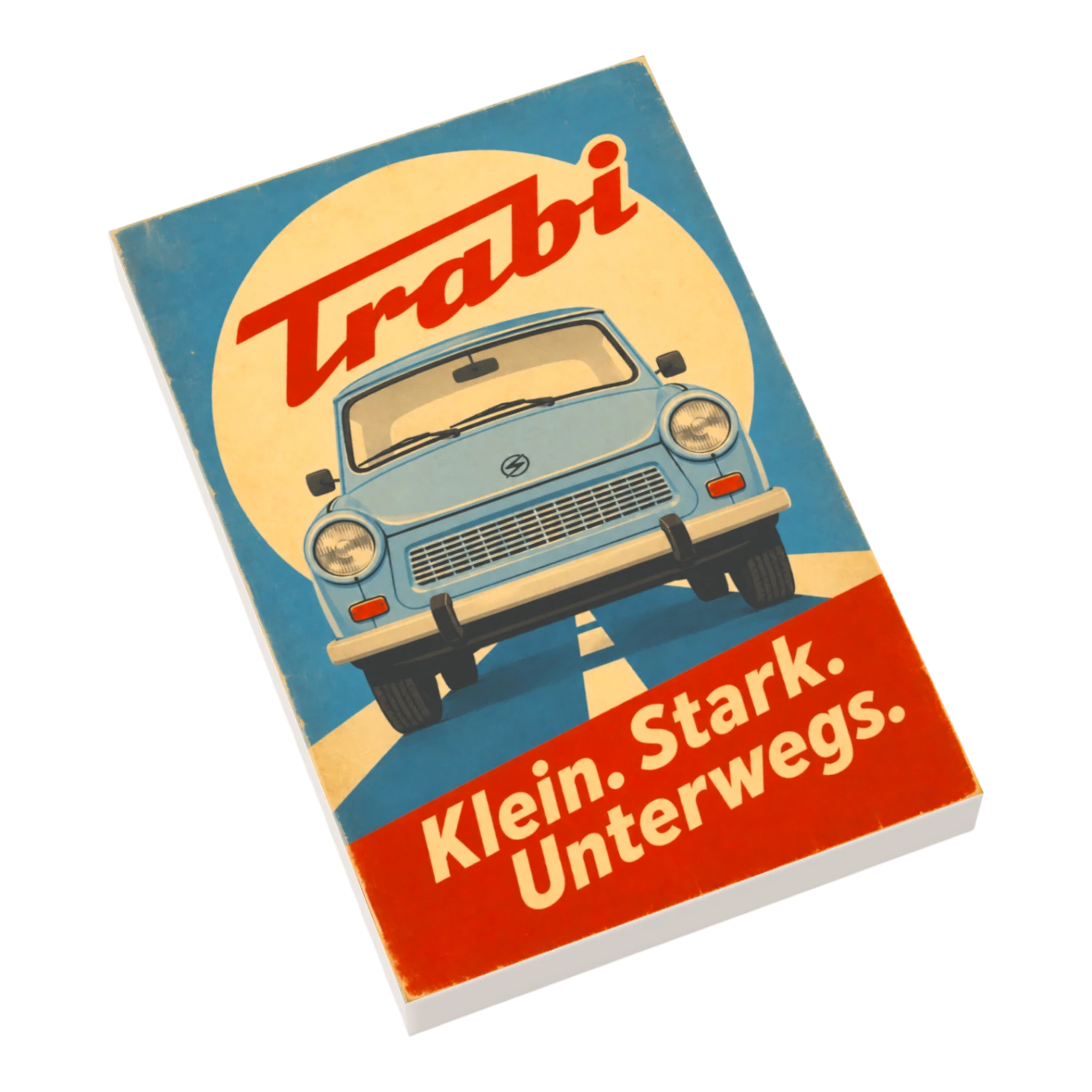 Bedruckte LEGO® Fliese 2x3 - Ostalgie Werbeplakat 'Trabi'