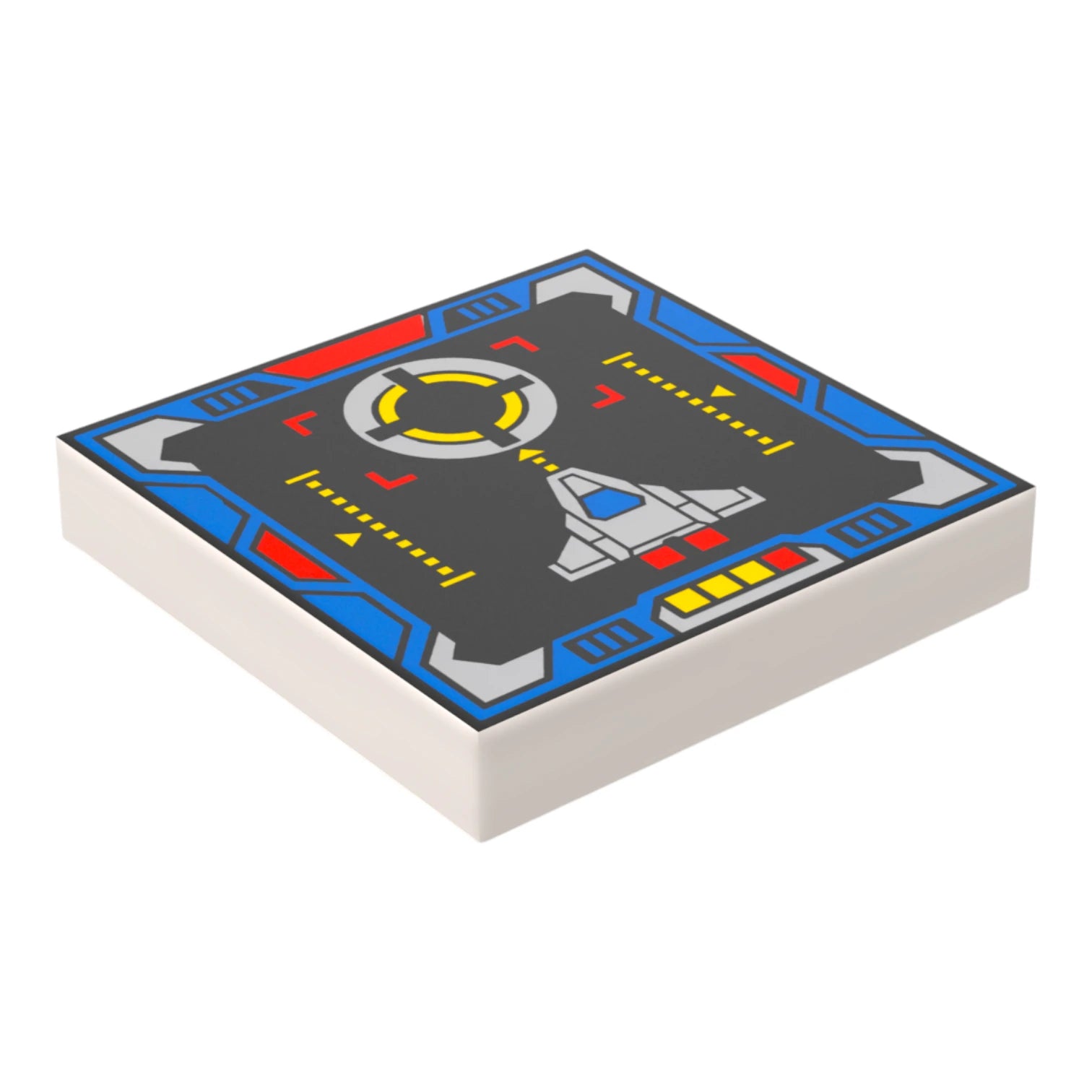 Bedruckte LEGO® Fliese 2x2 -  Space Controll-Panel 16