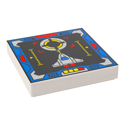 Bedruckte LEGO® Fliese 2x2 -  Space Controll-Panel 16