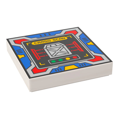 Bedruckte LEGO® Fliese 2x2 -  Space Controll-Panel 13