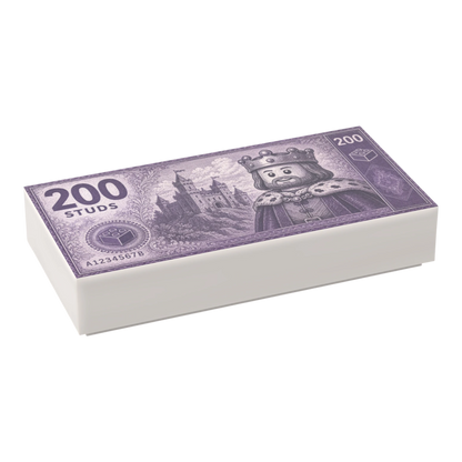 Bedruckte LEGO® Fliese 1x2 - Geldschein '200 Studs'