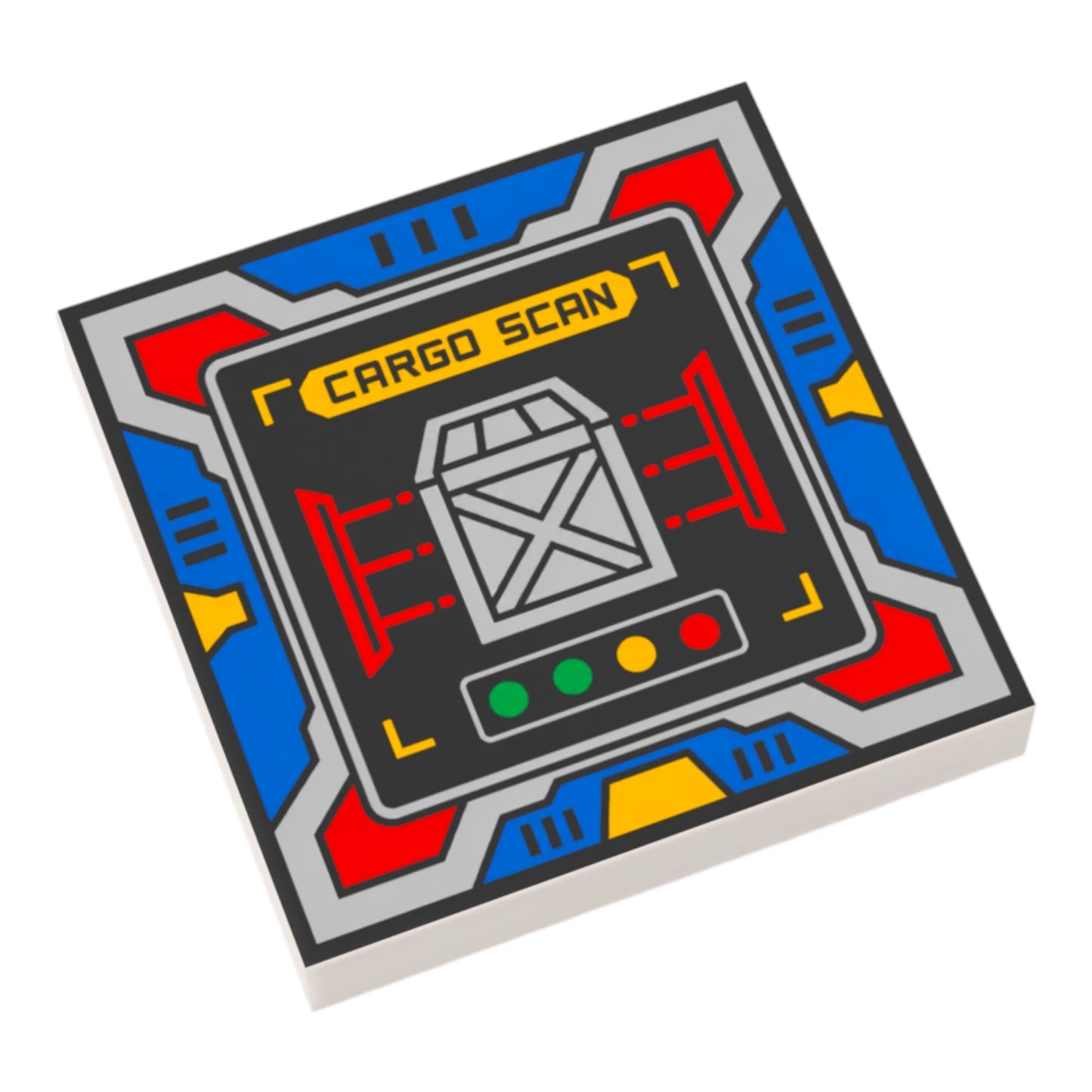 Bedruckte LEGO® Fliese 2x2 -  Space Controll-Panel 13