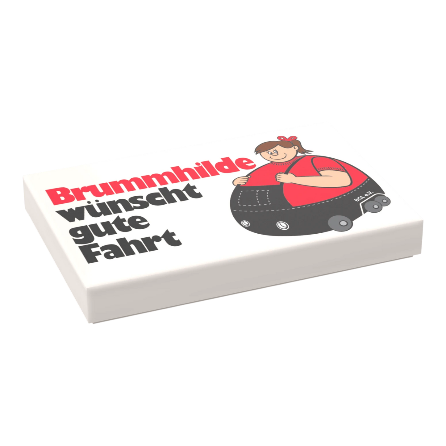 Bedruckte LEGO® Fliese 2x3  - 'Brummhilde wünscht gute Fahrt' BGL-Lizenzmotiv