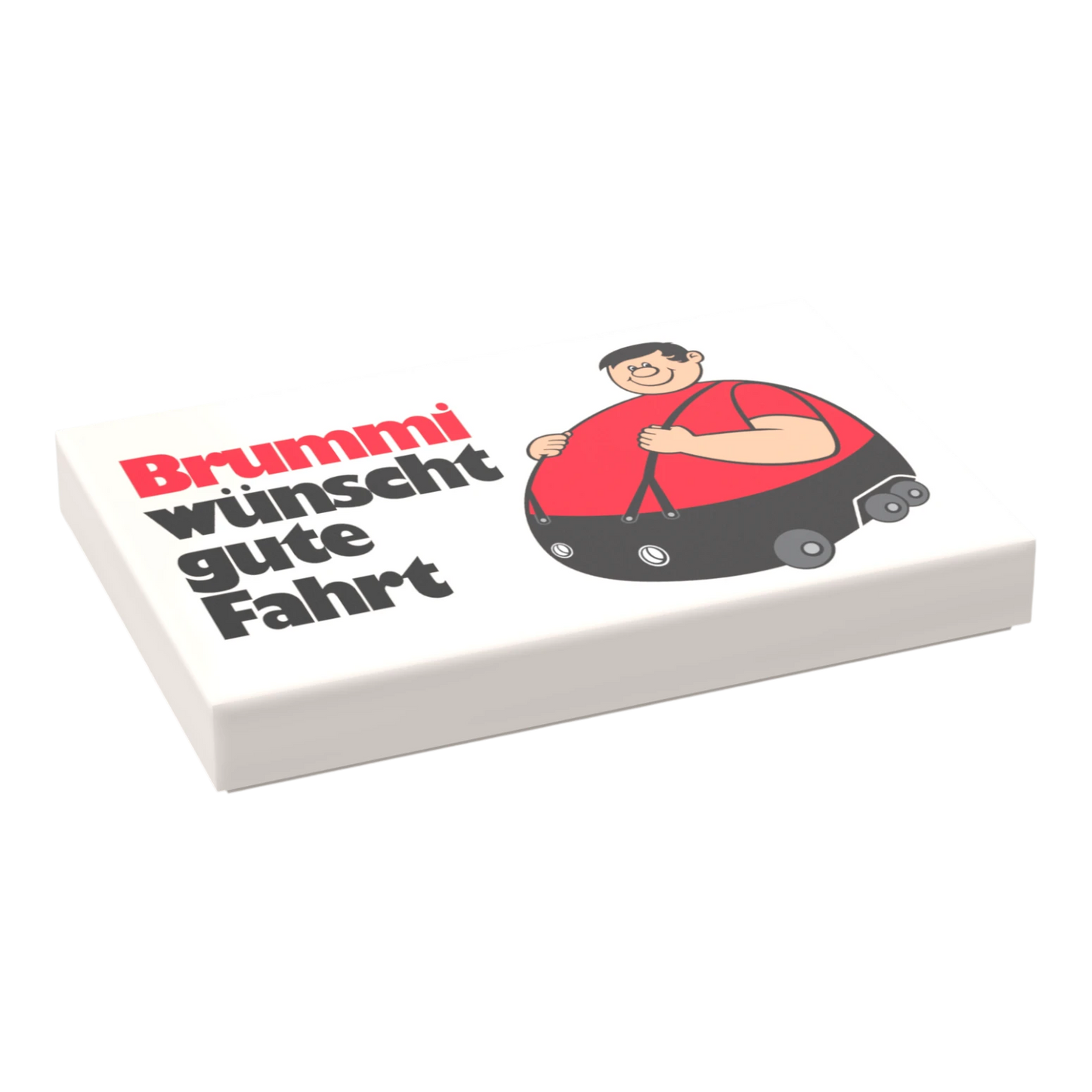 Bedruckte LEGO® Fliese 2x3  - 'Brummi wünscht gute Fahrt' BGL-Lizenzmotiv