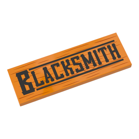 Bedruckte LEGO® Fliese 2x6 - Wilder Westen 'Blacksmith'