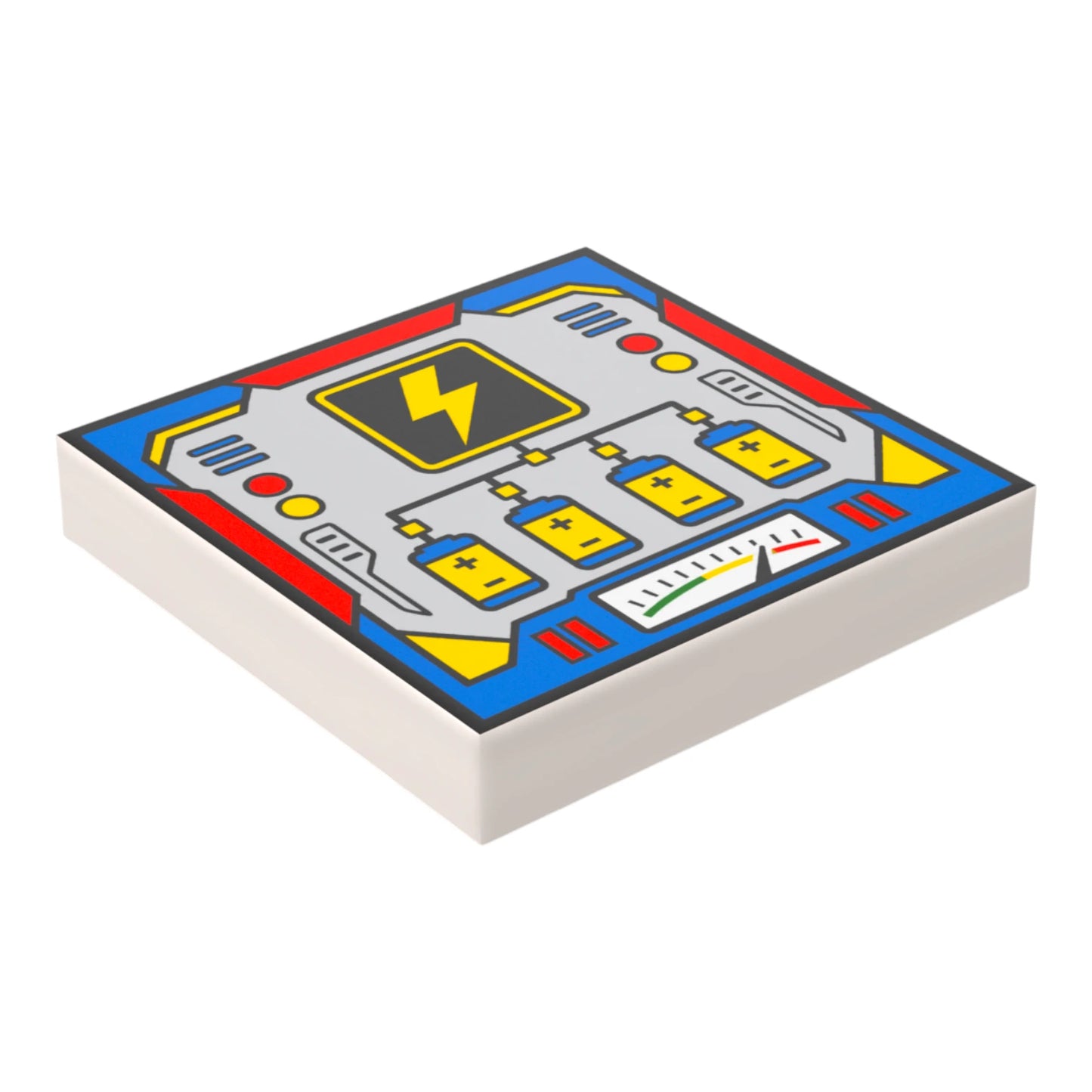 Bedruckte LEGO® Fliese 2x2 -  Space Controll-Panel 12