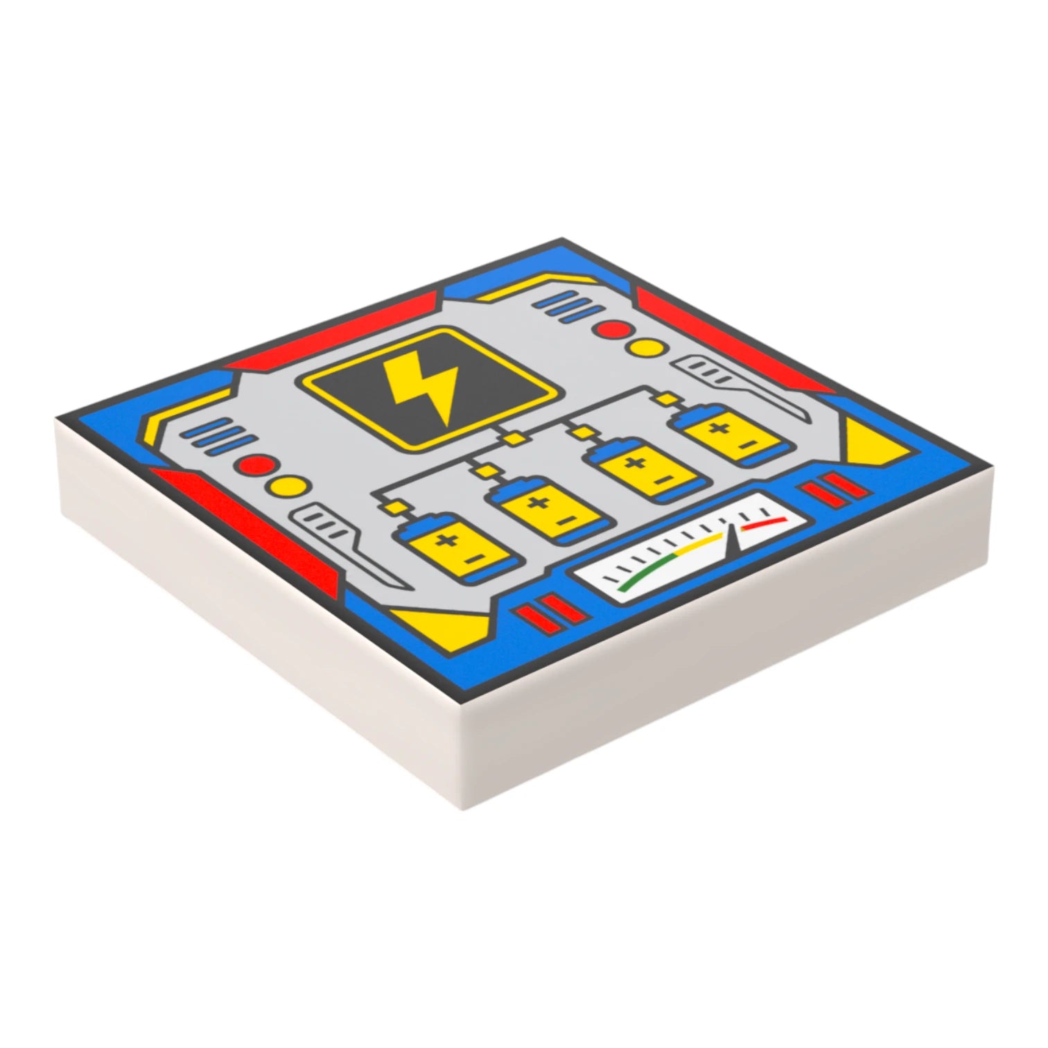 Bedruckte LEGO® Fliese 2x2 -  Space Controll-Panel 12