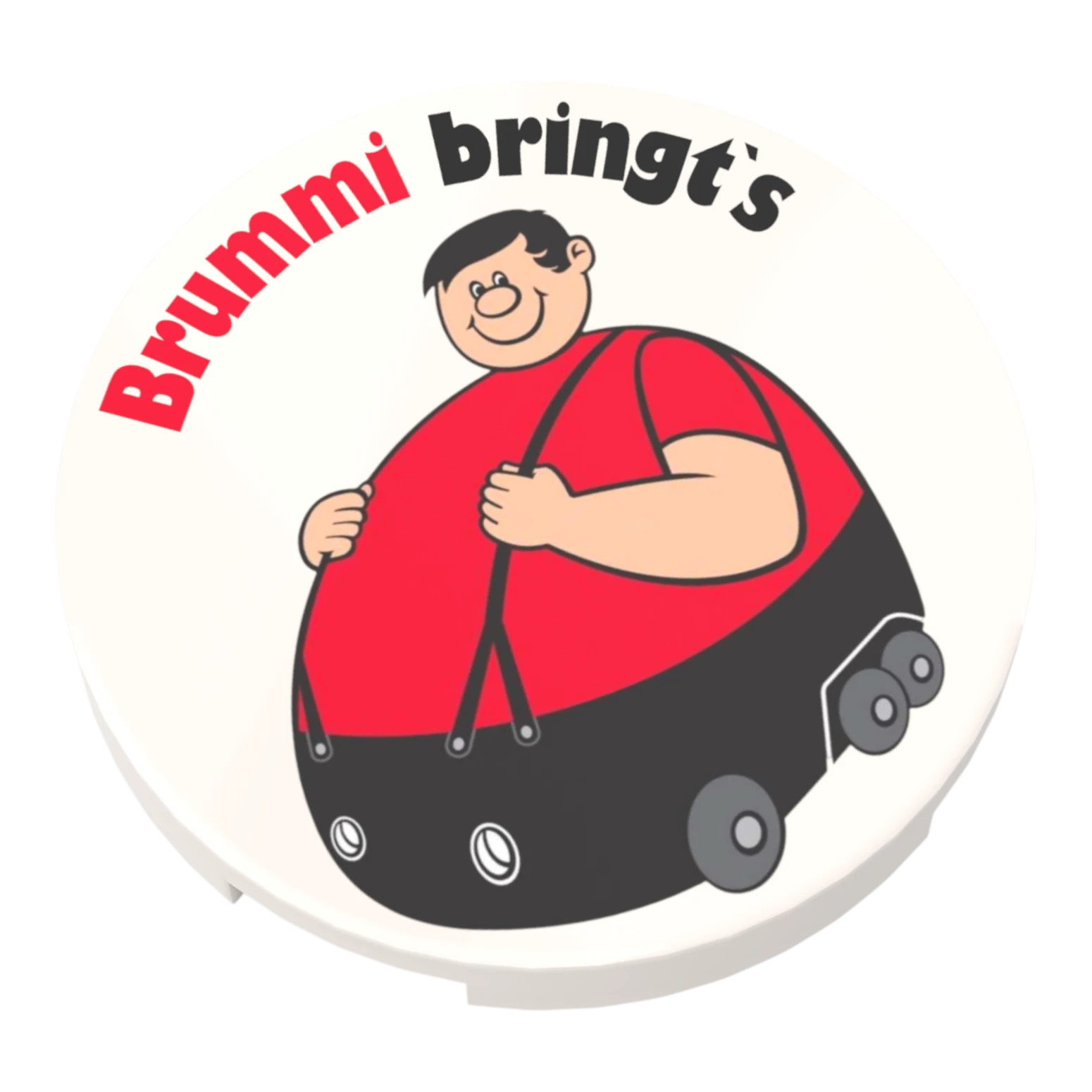 Bedruckte LEGO® Fliese 3x3  - 'Brummi bringt`s' BGL-Lizenzmotiv