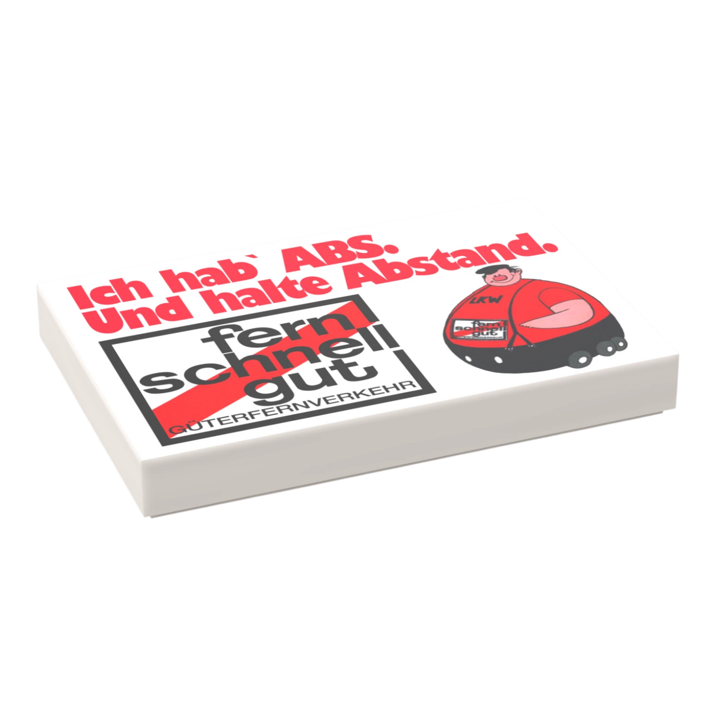 Bedruckte LEGO® Fliese 2x3  - 'Brummi - ABS' BGL-Lizenzmotiv