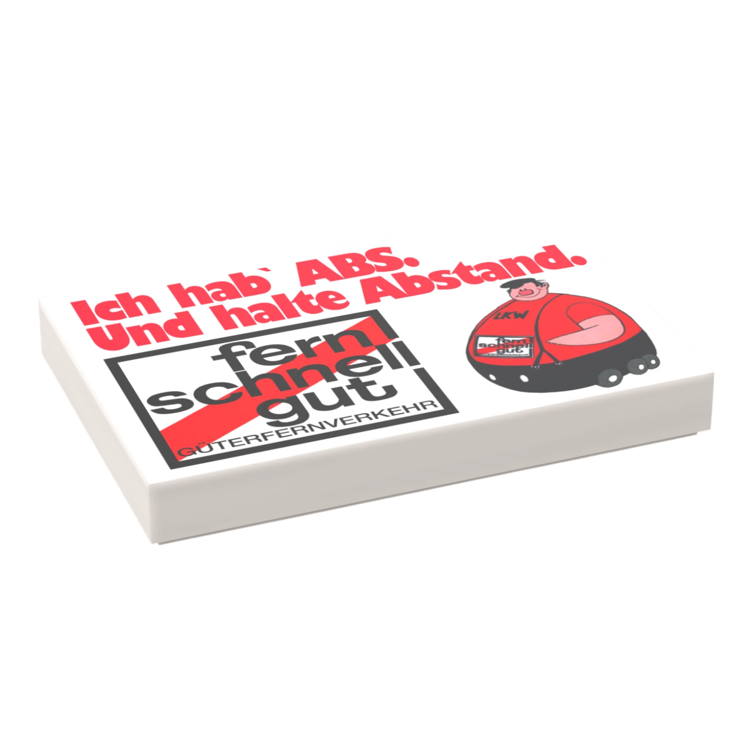 Bedruckte LEGO® Fliese 2x3  - 'Brummi - ABS' BGL-Lizenzmotiv