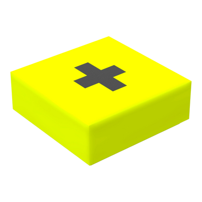 Bedruckte LEGO® Fliese 1x1 - Zeichen/Symbol 'Plus'