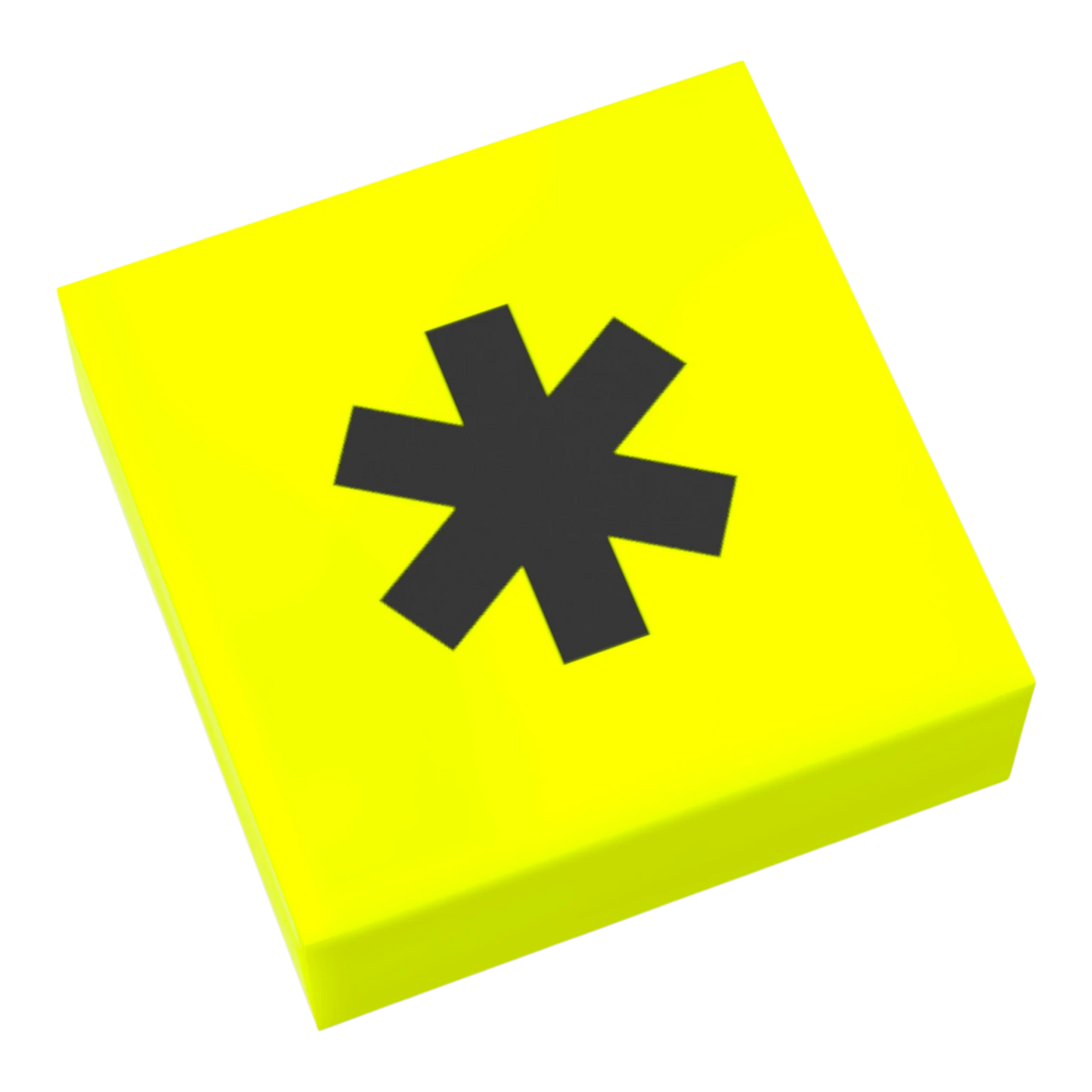 Bedruckte LEGO® Fliese 1x1 - Symbol/Zeichen 'Mal / Stern'