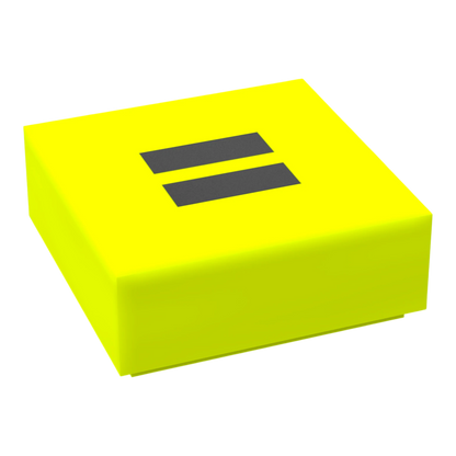 Bedruckte LEGO® Fliese 1x1 - Symbol/Zeichen 'Ist Gleich'