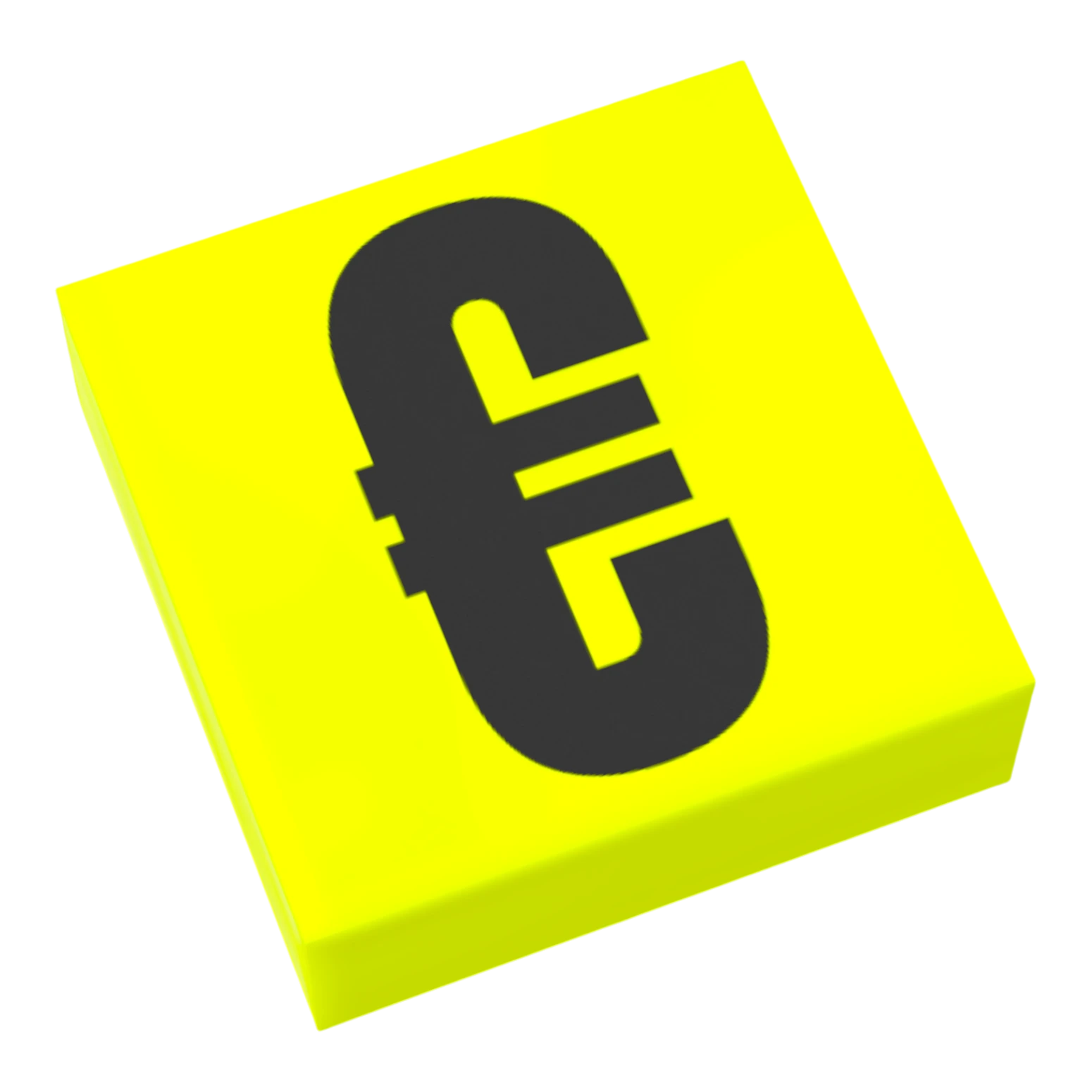 Bedruckte LEGO® Fliese 1x1 - Symbol/Zeichen 'Euro'