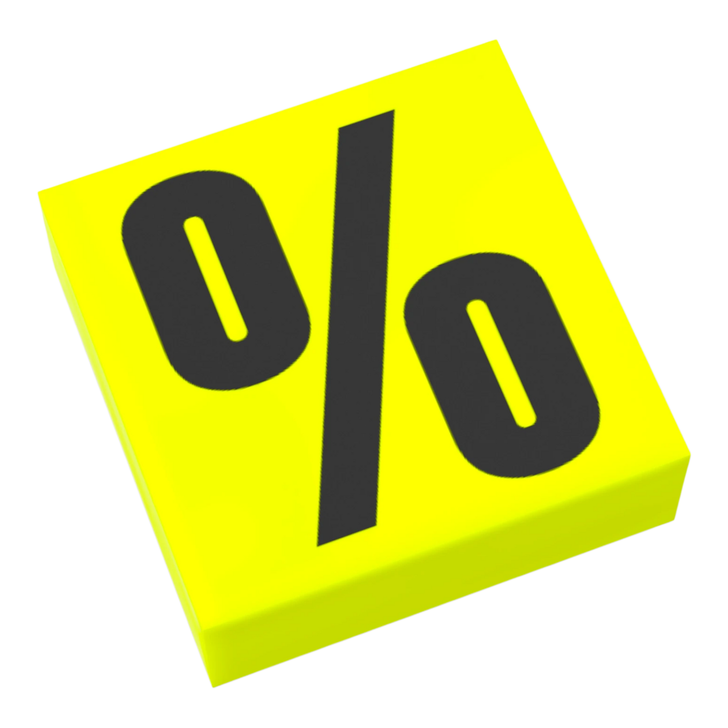 Bedruckte LEGO® Fliese 1x1 - Symbol/Zeichen 'Prozent'
