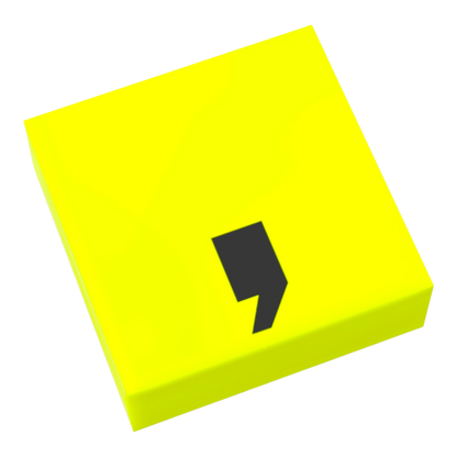 Bedruckte LEGO® Fliese 1x1 - Symbol/Zeichen 'Komma'