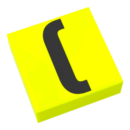 Bedruckte LEGO® Fliese 1x1 - Symbol/Zeichen 'Klammer auf'