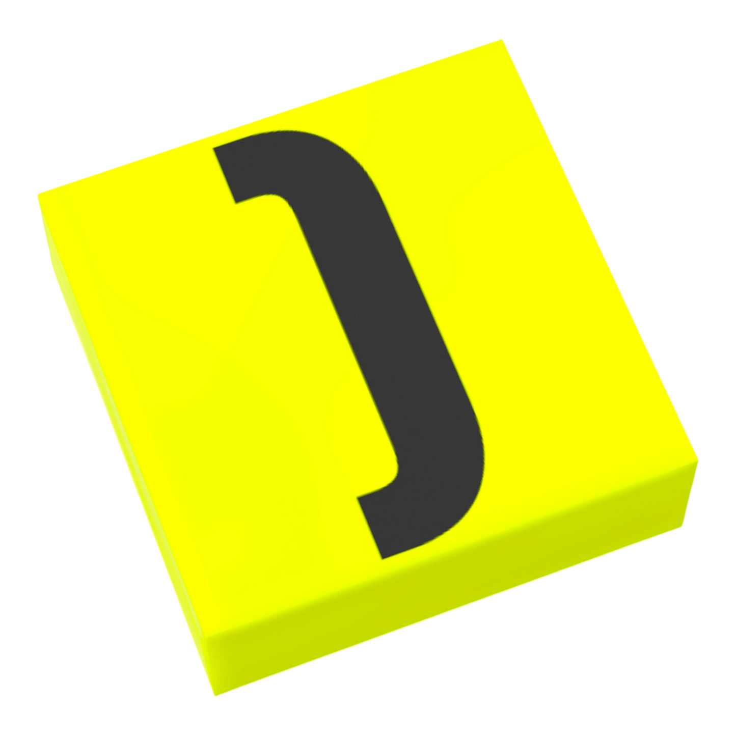 Bedruckte LEGO® Fliese 1x1 - Symbol/Zeichen 'Klammer zu'