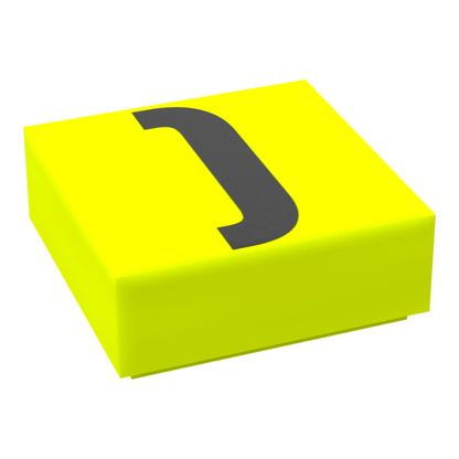 Bedruckte LEGO® Fliese 1x1 - Symbol/Zeichen 'Klammer zu'