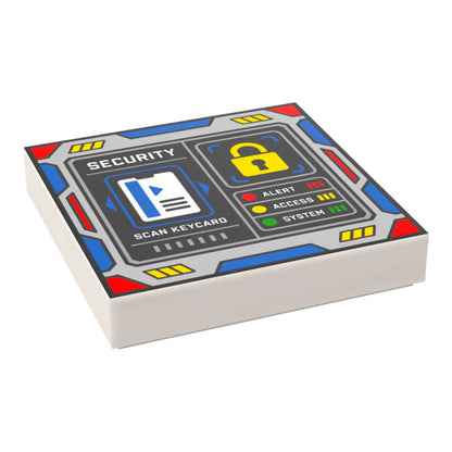 Bedruckte LEGO® Fliese 2x2 -  Space Controll-Panel 19