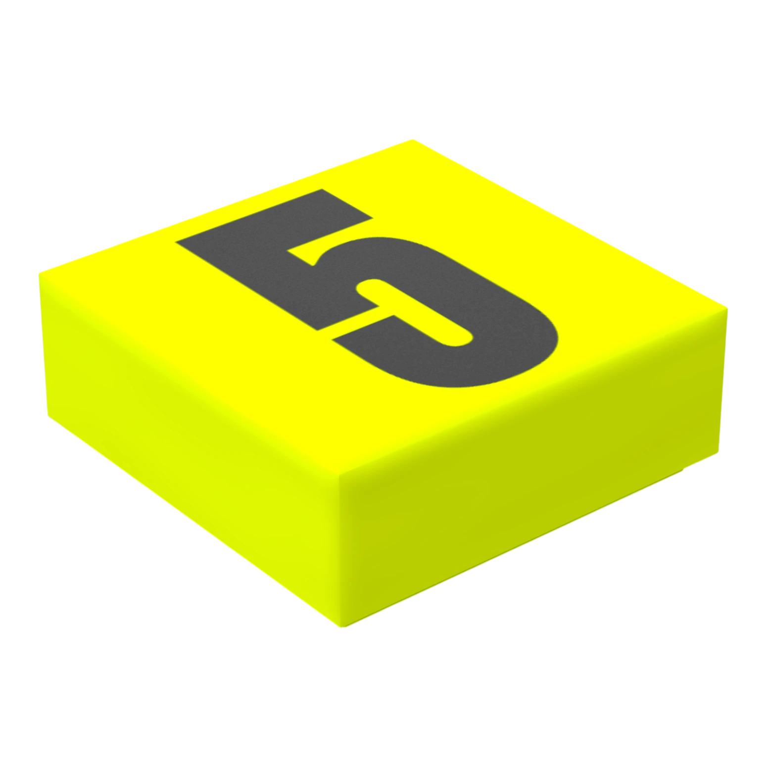 Bedruckte LEGO® Fliese 1x1 - Ziffer/Zahl '5'