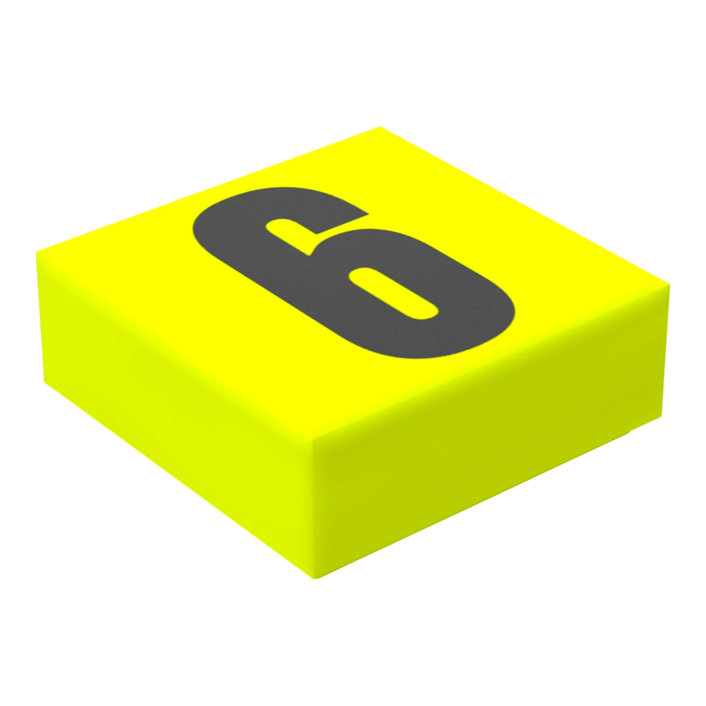 Bedruckte LEGO® Fliese 1x1 - Ziffer/Zahl '6'